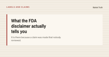 What the FDA disclaimer on a supplement bottle actually tells you