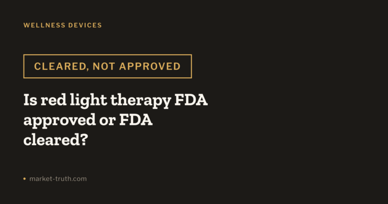Cover graphic for the check: Is Red Light Therapy FDA Approved or FDA Cleared?